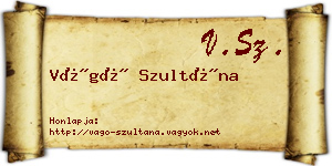 Vágó Szultána névjegykártya